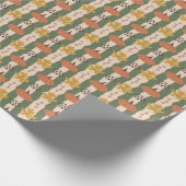Hand getrokken Pompoen & Leaf Wrapping Paper Roll Cadeaupapier (Hoek)
