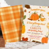 Hand getrokken pompoen specerij en alles leuk fees kaart