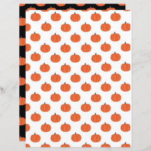 Hand getrokken pompoenen Halloween plakboek papier