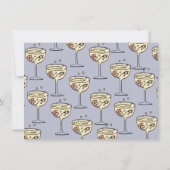 Hand getrokken Presecco en bloemblaadjes Vrijgezel Kaart (Achterkant)