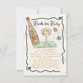 Hand getrokken Presecco & Petals Boeken voor Baby  Kaart