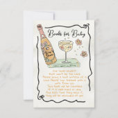 Hand getrokken Presecco & Petals Boeken voor Baby  Kaart (Voorkant)