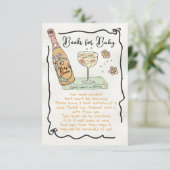 Hand getrokken Presecco & Petals Boeken voor Baby  Kaart (Staand voorkant)