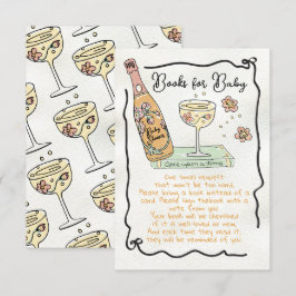 Hand getrokken Presecco & Petals Boeken voor Baby  Kaart