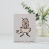 Hand getrokken QUOKKA - buideldier - Bedreigd dier Briefkaart (Staand voorkant)