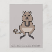 Hand getrokken QUOKKA - buideldier - Bedreigd dier Briefkaart (Voorkant)