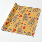 Hand getrokken Quokka Verjaardags Wrapping Cadeaupapier (Uitgerold)