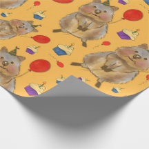 Hand getrokken Quokka Verjaardags Wrapping