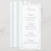 Hand getrokken Rand Gestreept Wedding Menu (Voorkant / Achterkant)