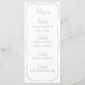 Hand getrokken Rand Gestreept Wedding Menu (Voorkant)