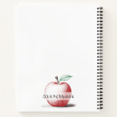 Hand getrokken Red Apple Beste Leraar Ooit Schetsb Notitieboek (Achterkant)