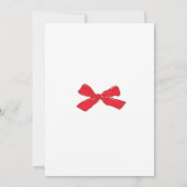 Hand getrokken Red Bow Engagement Party Kaart (Achterkant)