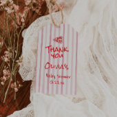 Hand getrokken Red Pizza Special Delivery Baby sho Cadeaulabel