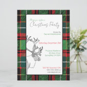 Hand getrokken rendier gespeeld kerstfeest Custom Kaart (Staand voorkant)