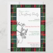 Hand getrokken rendier gespeeld kerstfeest Custom Kaart (Voorkant)