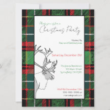 Hand getrokken rendier gespeeld kerstfeest Custom