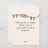 Hand getrokken rendier vrolijk kerstfeest niet-fot feestdagenkaart (Achterkant)