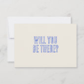 Hand getrokken retro eigenzinnige krabbel QR-code RSVP Kaartje (Achterkant)