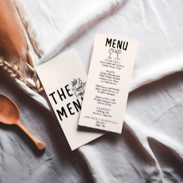  Hand Getrokken Retro Eigenzinnige Unieke Huwelijk Menu