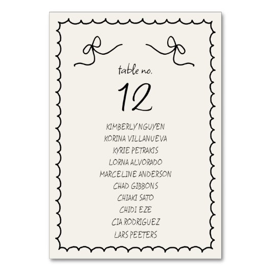 Hand getrokken Retro Franse bruiloft Zitting Grafi Kaart (Achterkant)