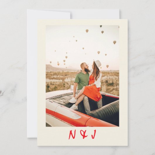 Hand getrokken retro funky trendy eigenzinnige bru kaart (Achterkant)