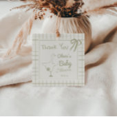 Hand getrokken Retro Gekke Goose Ribbon Baby showe Bedankjes Labels