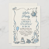 Hand getrokken retro grillige eigenzinnige volwass kaart (Voorkant / Achterkant)