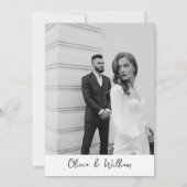 Hand getrokken retro krabbel foto bruiloft kaart (Achterkant)