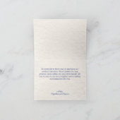  Hand Getrokken Retro Lint Boog Cake Navy Blue Bedankkaart (Binnen)