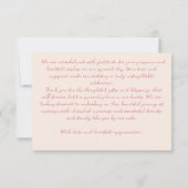 Hand getrokken  retro lint krabbel bruiloft bedankkaart (Achterkant)