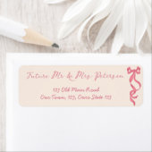 Hand getrokken  retro lint toekomst mr en mrs etiket (Insitu)