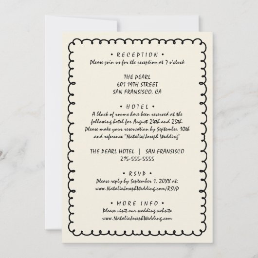 Hand getrokken retro unieke eigenzinnige alles in  kaart (Achterkant)