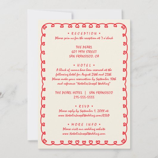 Hand getrokken retro unieke eigenzinnige alles in  kaart (Achterkant)