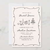 Hand getrokken Retro Whimsical & Chique Vrijgezell Kaart (Voorkant)