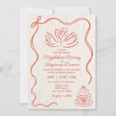 Hand getrokken retro zwanen foto alles in een brui kaart (Voorkant)