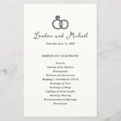 Hand getrokken ringen Doodle Modern Wedding Progra (Voorkant)