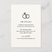 Hand getrokken ringen Doodle moderne bruiloft Informatiekaartje (Voorkant)