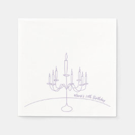 Hand getrokken Rococo Soft Renaissance Coquette Pa Servet