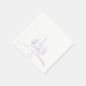 Hand getrokken Rococo Soft Renaissance Coquette Pa Servet (Hoek)