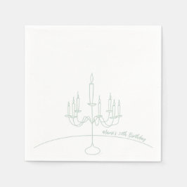 Hand getrokken Rococo Soft Renaissance Coquette Pa Servet