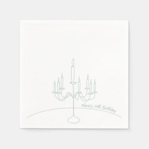 Hand getrokken Rococo Soft Renaissance Coquette Pa Servet