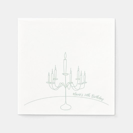 Hand getrokken Rococo Soft Renaissance Coquette Pa Servet (Voorkant)