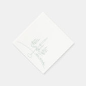 Hand getrokken Rococo Soft Renaissance Coquette Pa Servet (Hoek)