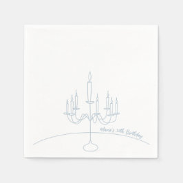 Hand getrokken Rococo Soft Renaissance Coquette Pa Servet