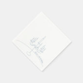 Hand getrokken Rococo Soft Renaissance Coquette Pa Servet (Hoek)