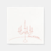 Hand getrokken Rococo Soft Renaissance verjaardags Servet (Voorkant)