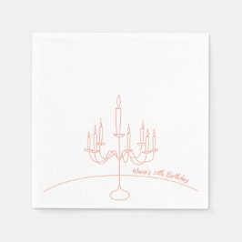 Hand getrokken Rococo Soft Renaissance verjaardags Servet