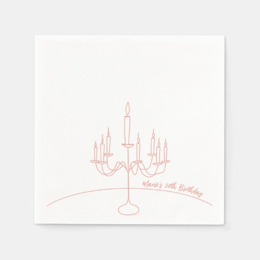 Hand getrokken Rococo Soft Renaissance verjaardags Servet (Voorkant)