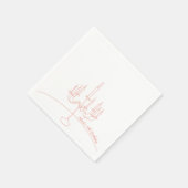 Hand getrokken Rococo Soft Renaissance verjaardags Servet (Hoek)