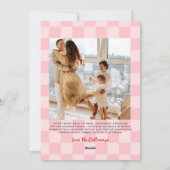 Hand getrokken rode boog Lijst geruit foto Feestdagenkaart (Achterkant)